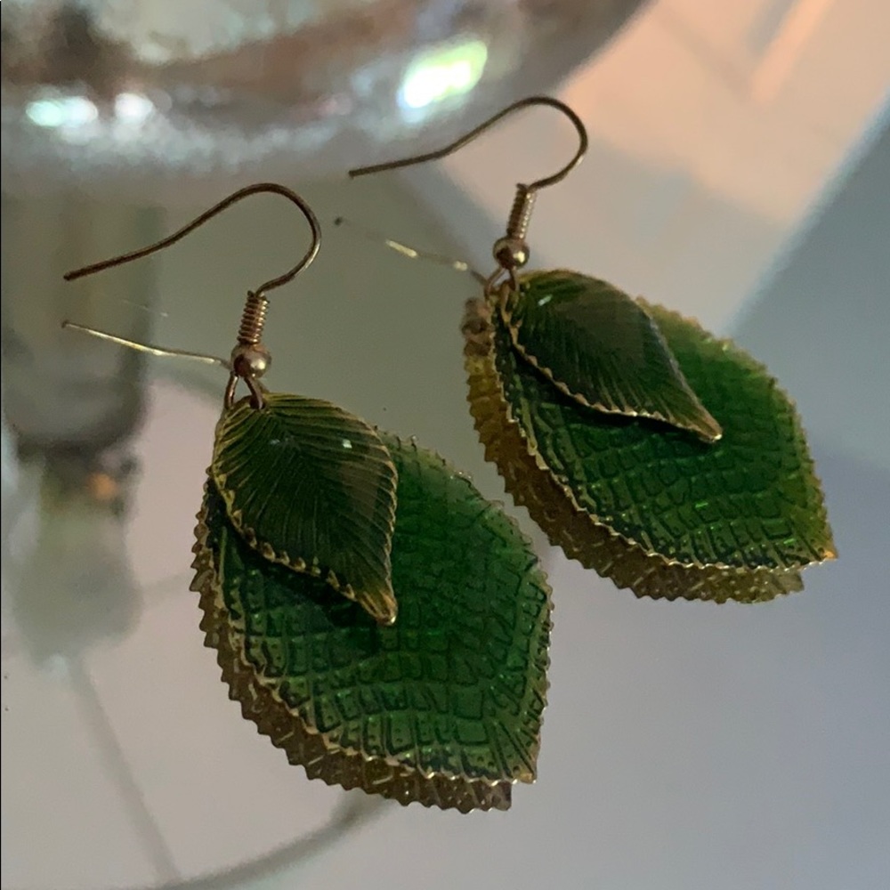 Dangly Leaf Earrings